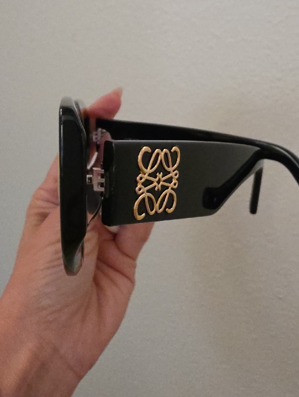 Loewe Black Women's Sunglasses with Gold Accent